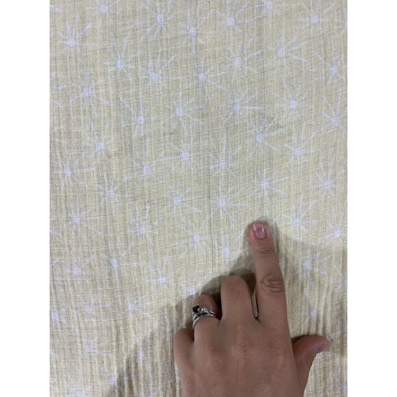 Patina Vie Muslin Swaddle Baby Blanket Yellow Starburst Asterisk Star Print - Picture 7 of 7